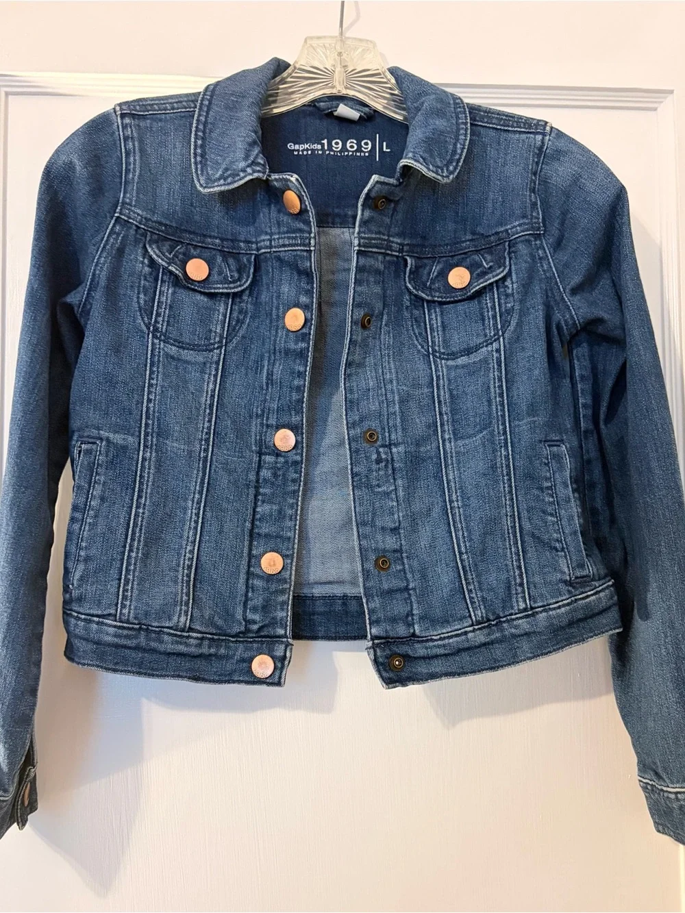 GAP Girls Dark Blue Denim Trucker Jacket
